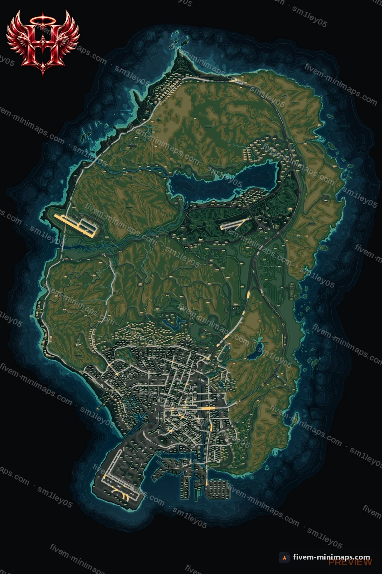 My server map — a branded minimap for FiveM bought from us