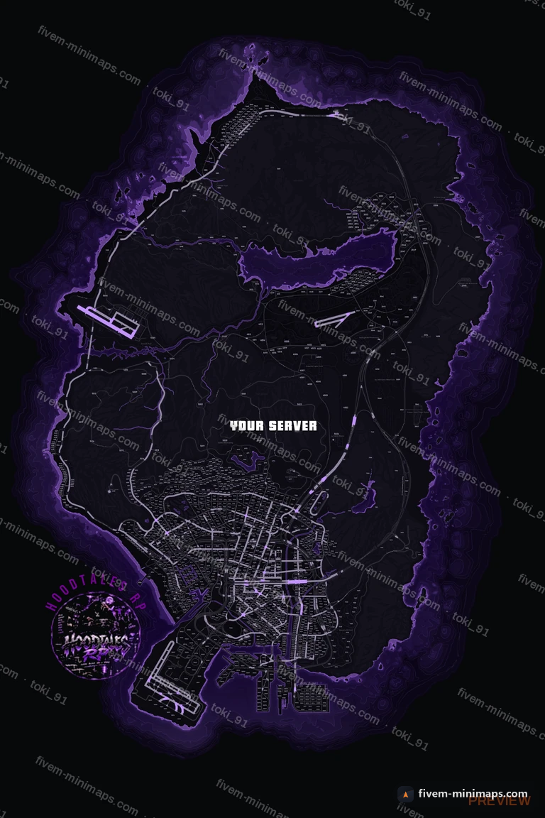 My server map — a branded minimap for FiveM bought from us