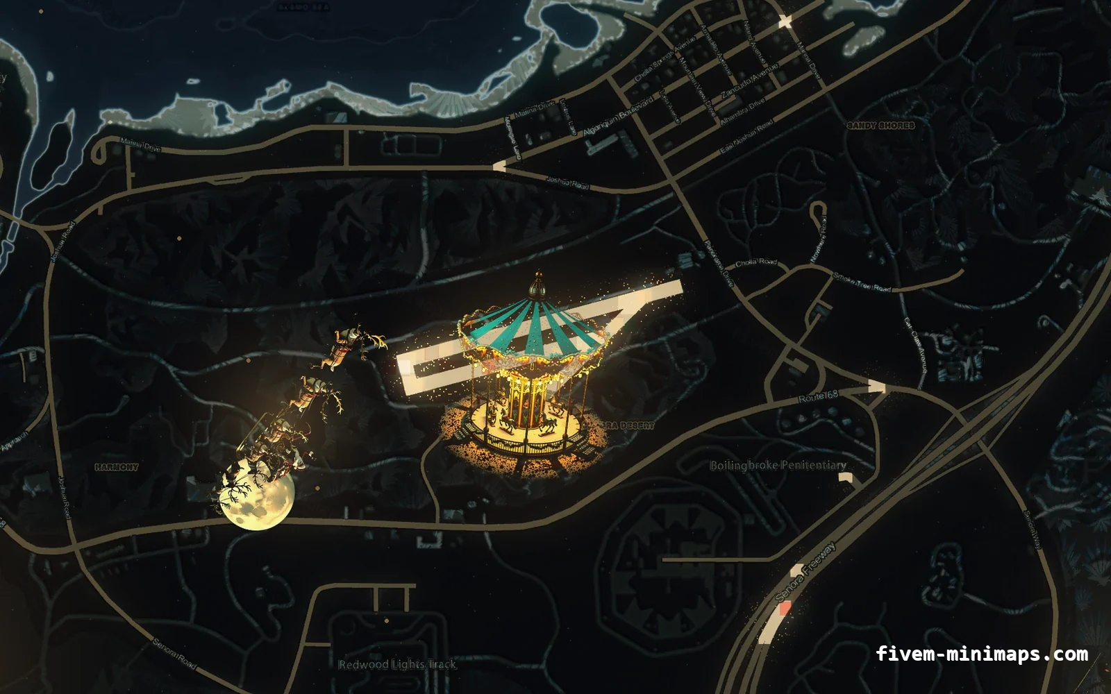 Christmas Black Christmas minimap for FiveM, sandy shores