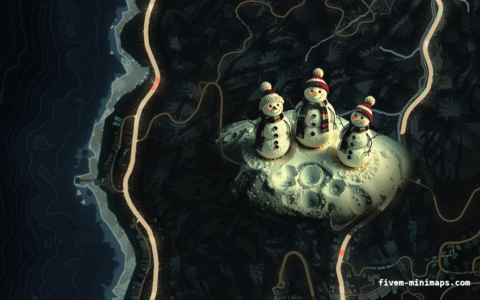 Christmas Black Christmas minimap for FiveM, the west coast