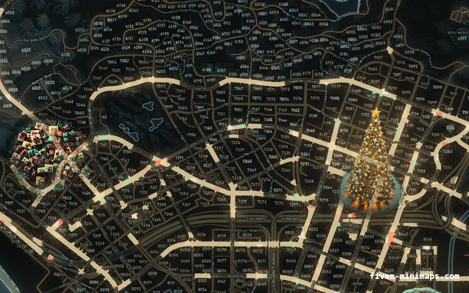 Christmas Black Christmas minimap for FiveM, los santos