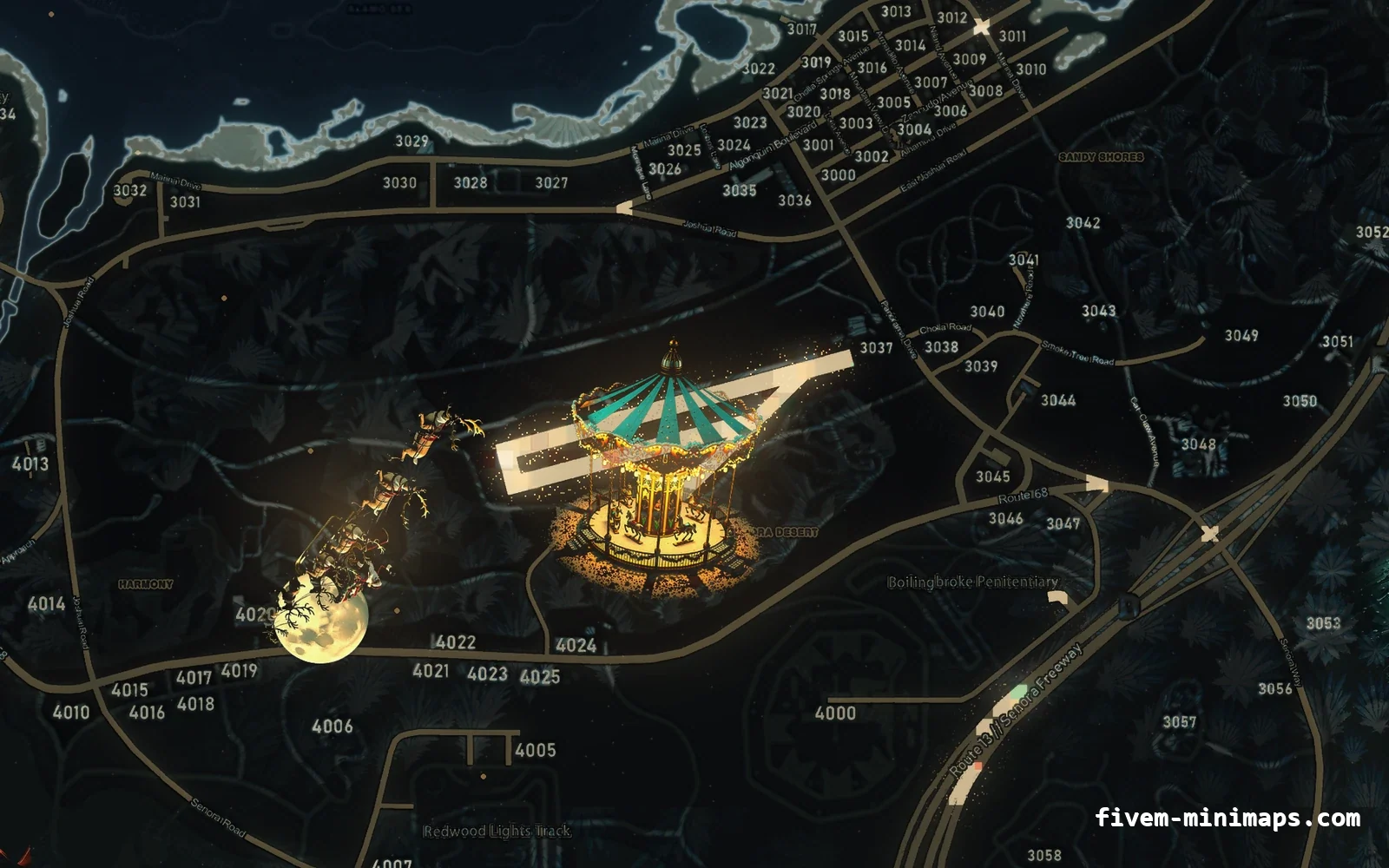 Christmas Black Christmas minimap for FiveM, sandy shores