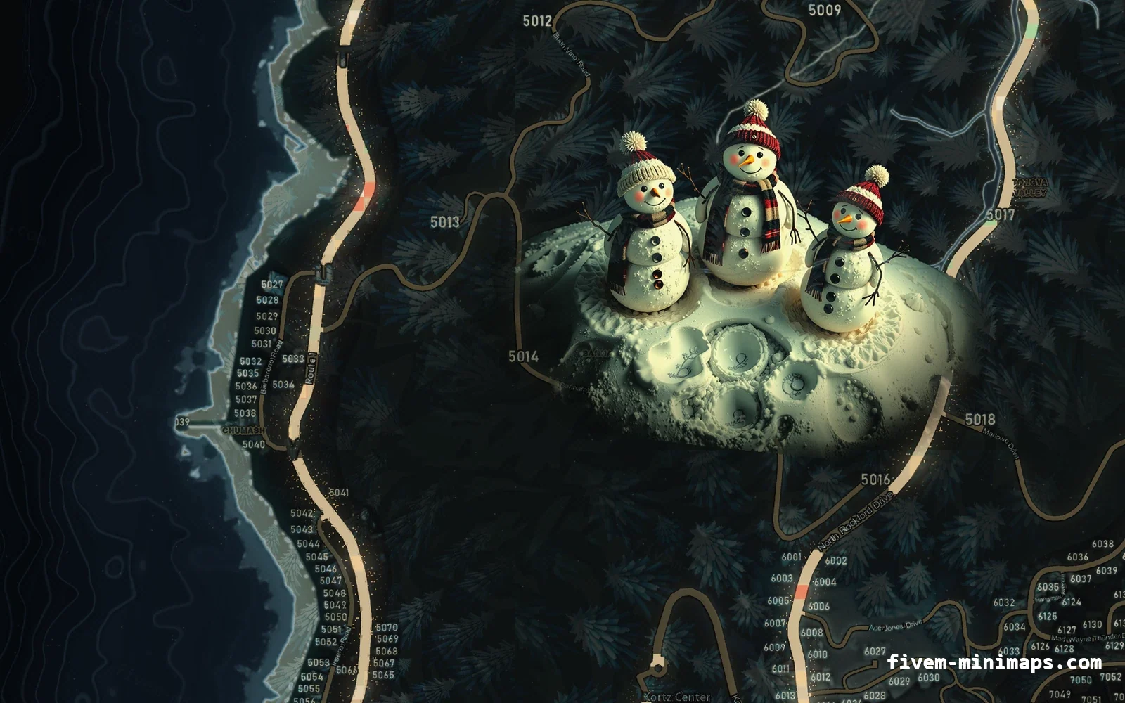 Christmas Black Christmas minimap for FiveM, the west coast