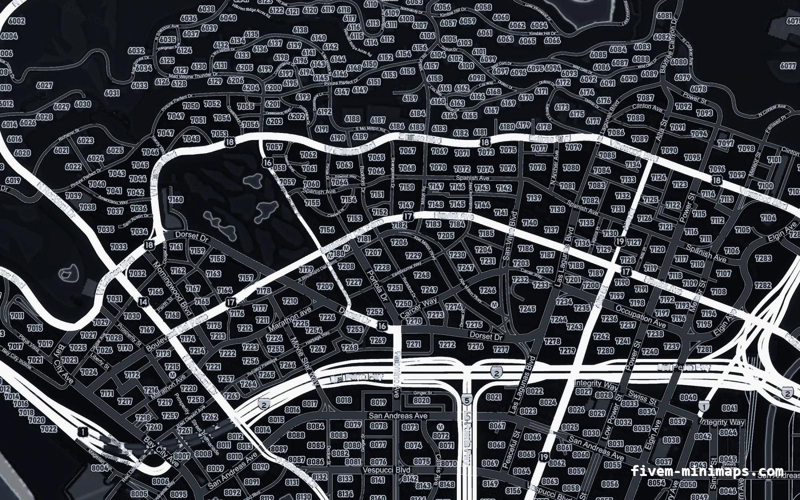 Black minimap on the google style base map