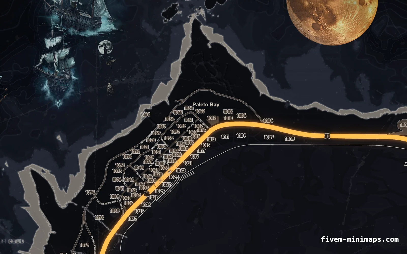 Halloween Black Halloween minimap for FiveM, paleto bay