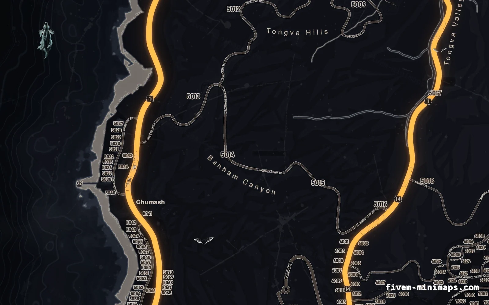 Halloween Black Halloween minimap for FiveM, the west coast