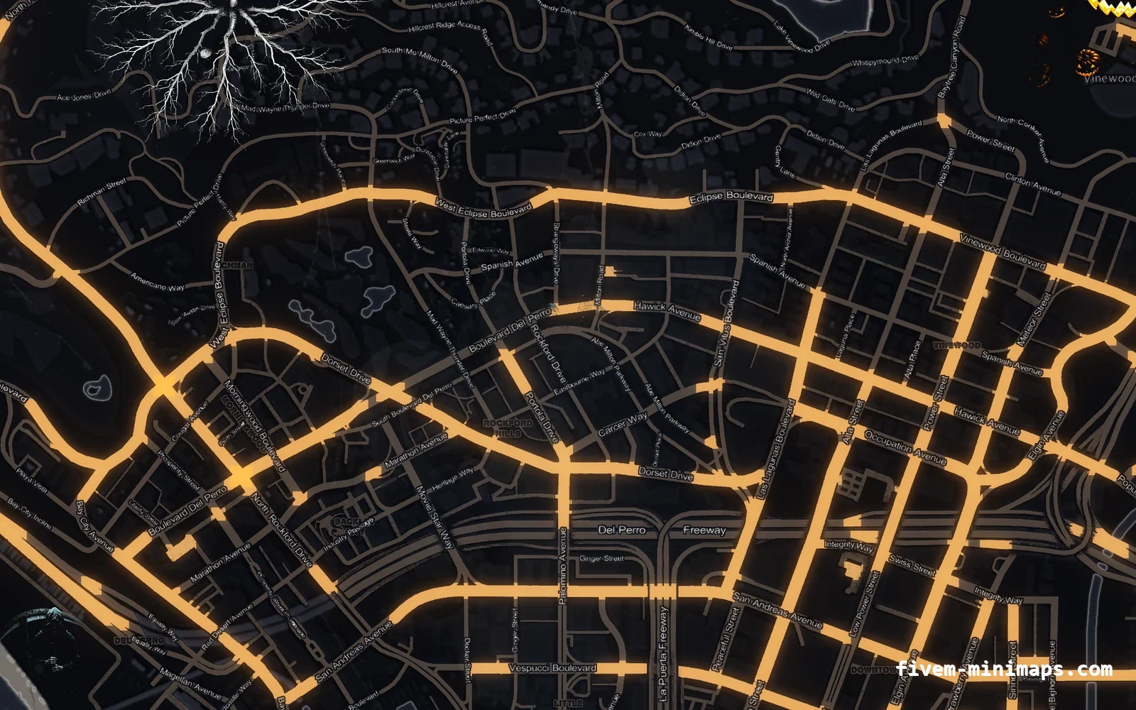 Halloween Black Halloween minimap for FiveM, los santos