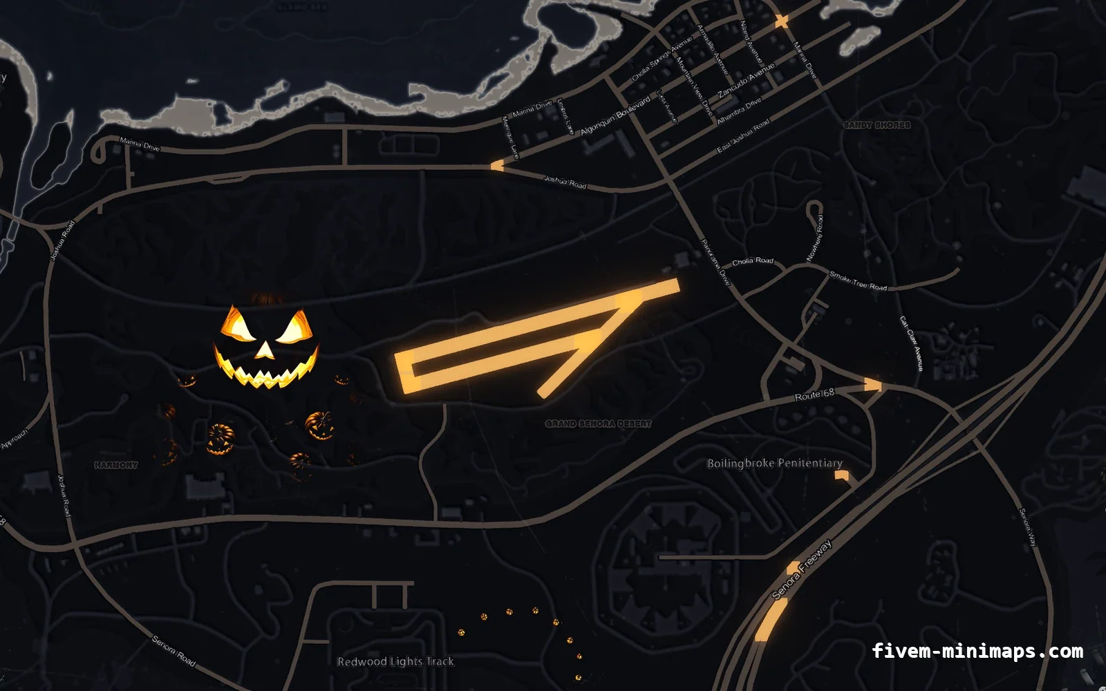 Halloween Black Halloween minimap for FiveM, sandy shores