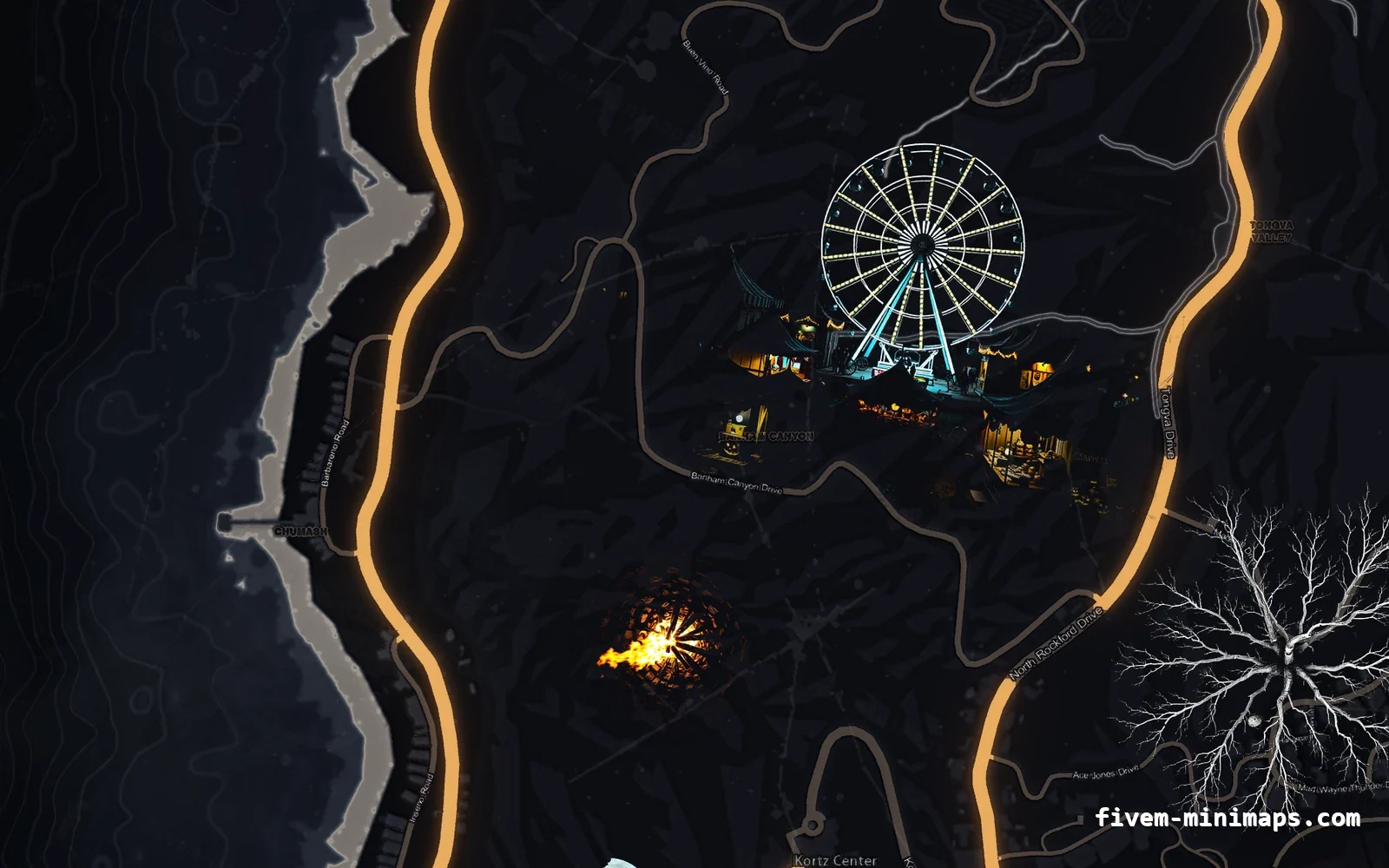 Halloween Black Halloween minimap for FiveM, the west coast