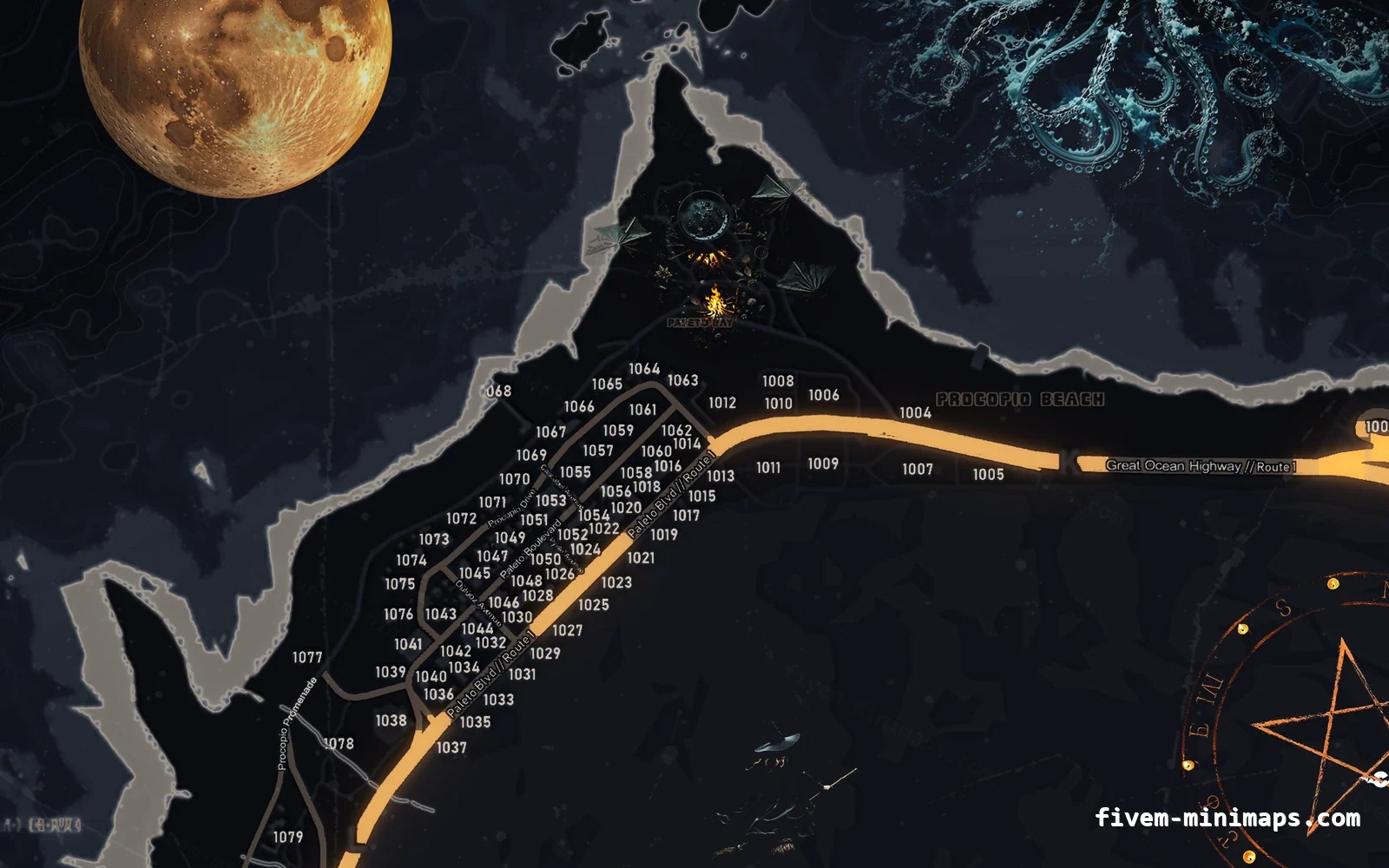 Halloween Black Halloween minimap for FiveM, paleto bay
