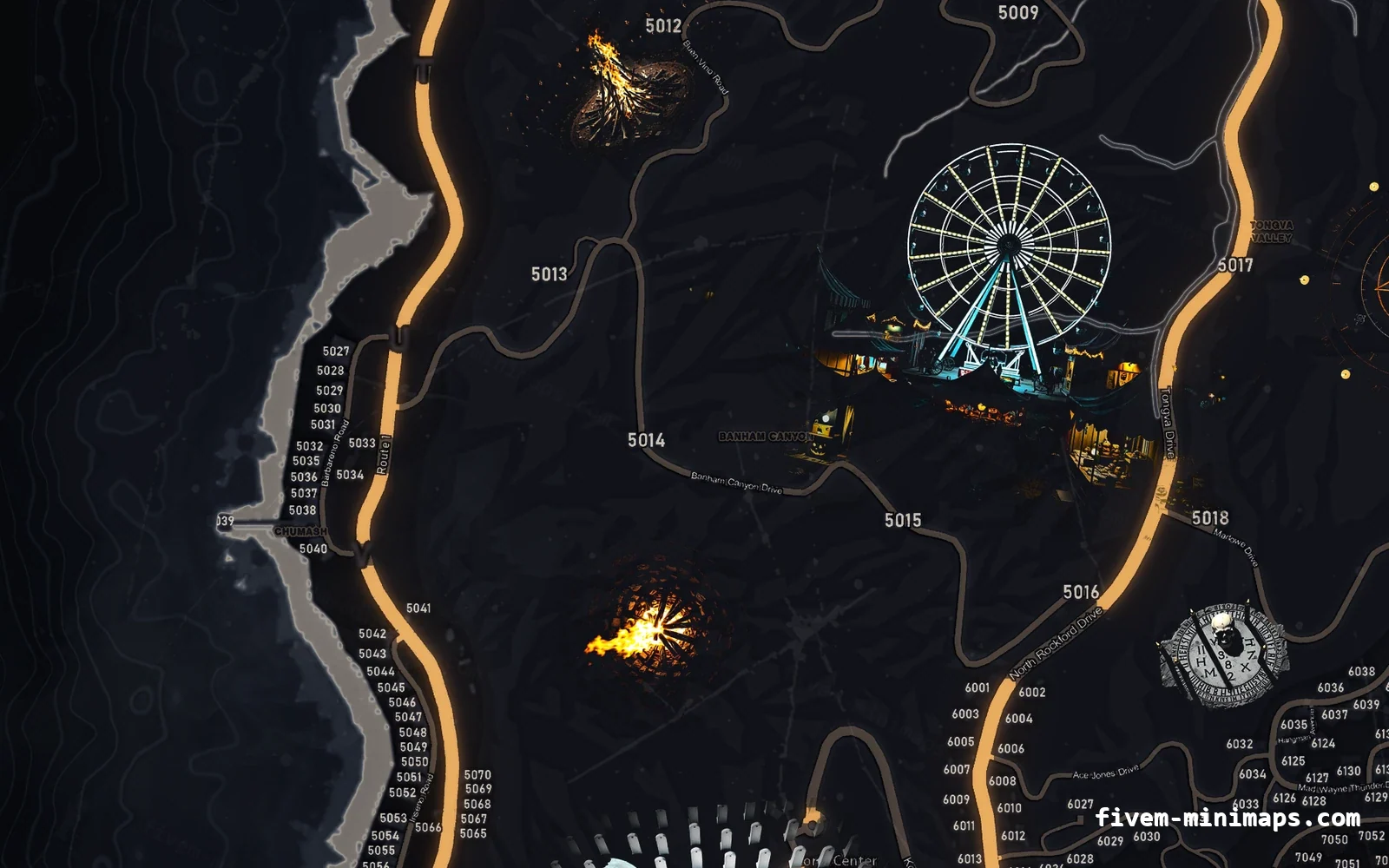 Halloween Black Halloween minimap for FiveM, the west coast