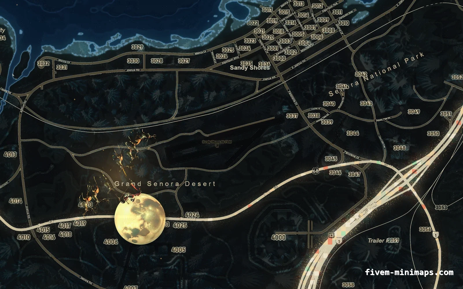 Christmas Blue Christmas minimap for FiveM, sandy shores