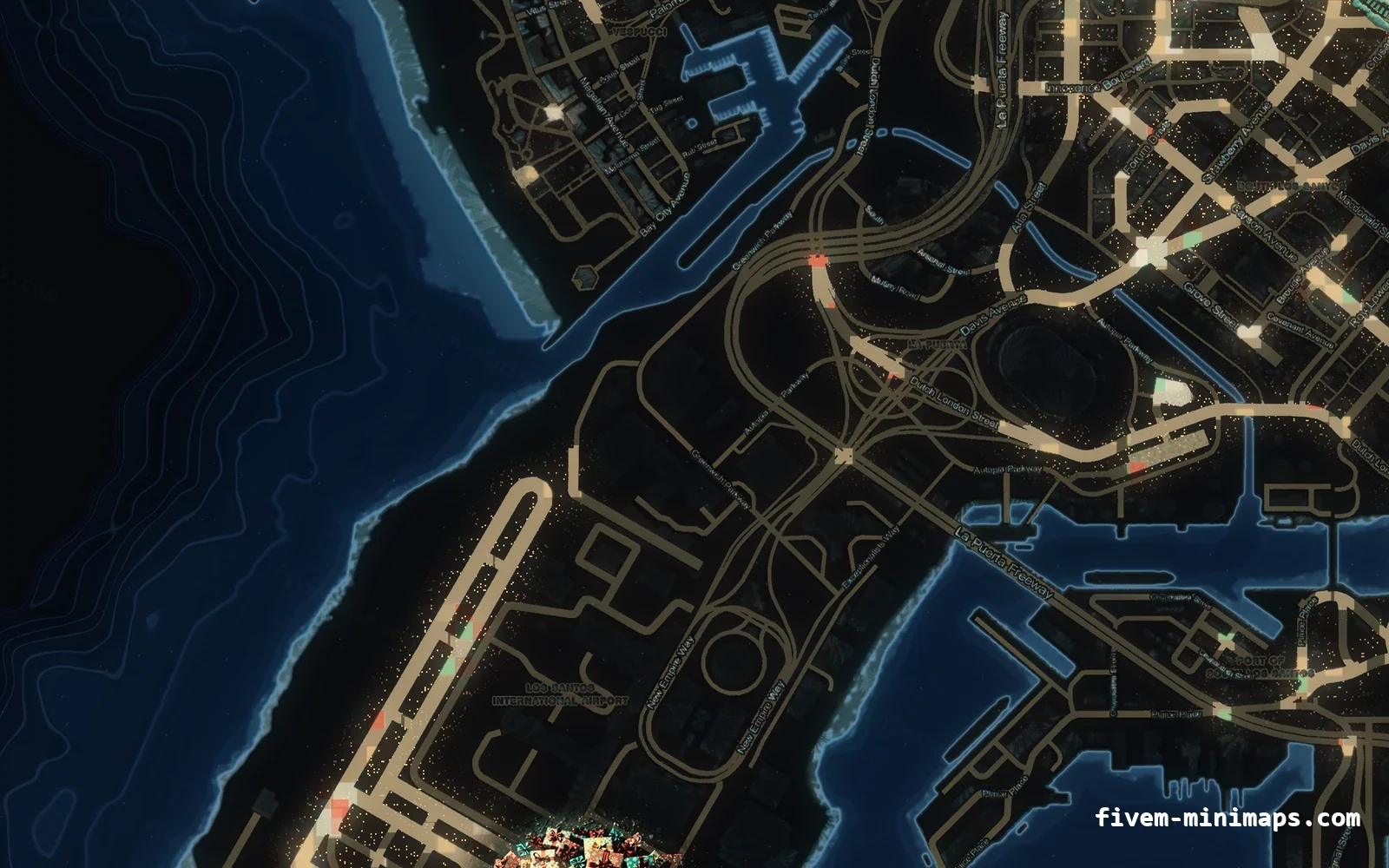 Christmas Blue Christmas minimap for FiveM, the harbour