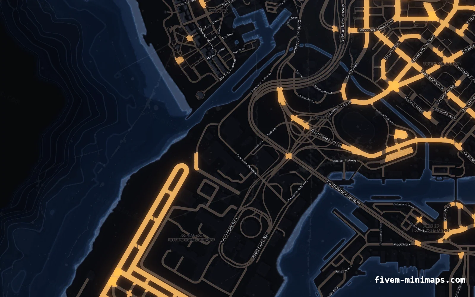 Halloween Blue Halloween minimap for FiveM, the harbour