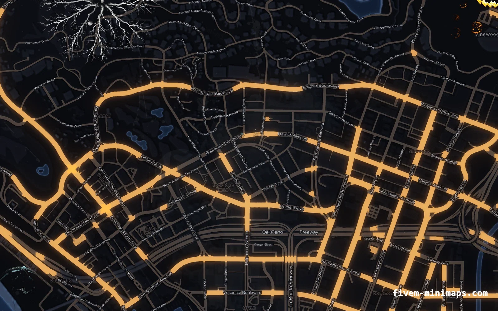 Halloween Blue Halloween minimap for FiveM, los santos