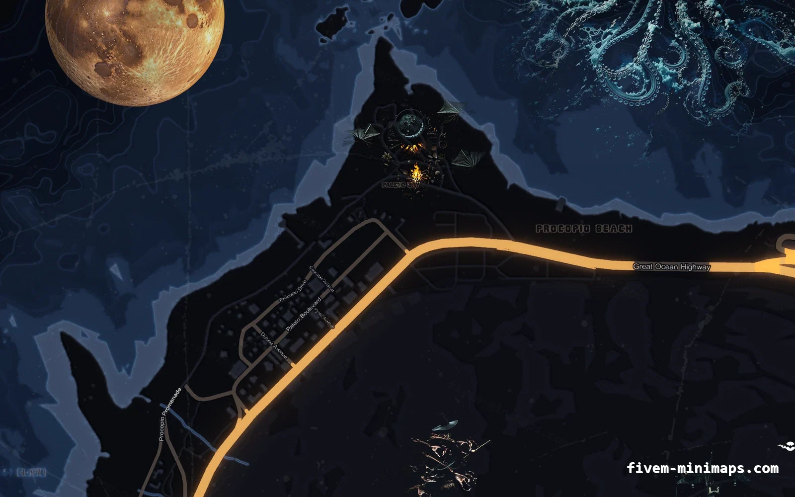 Halloween Blue Halloween minimap for FiveM, paleto bay