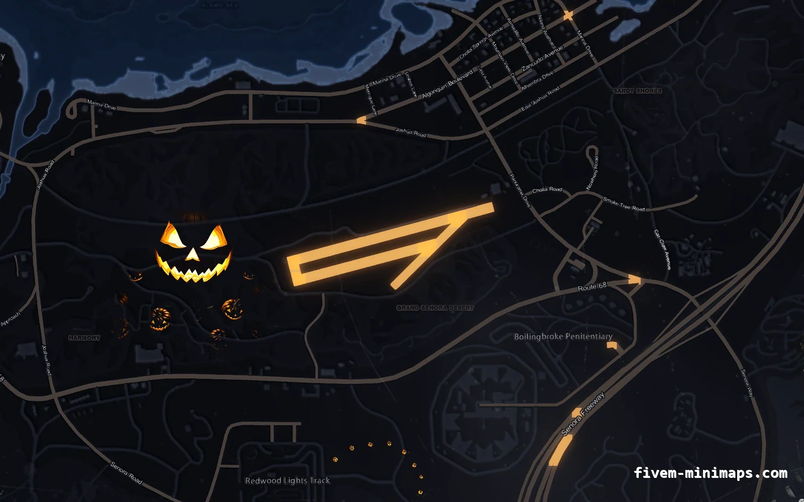Halloween Blue Halloween minimap for FiveM, sandy shores