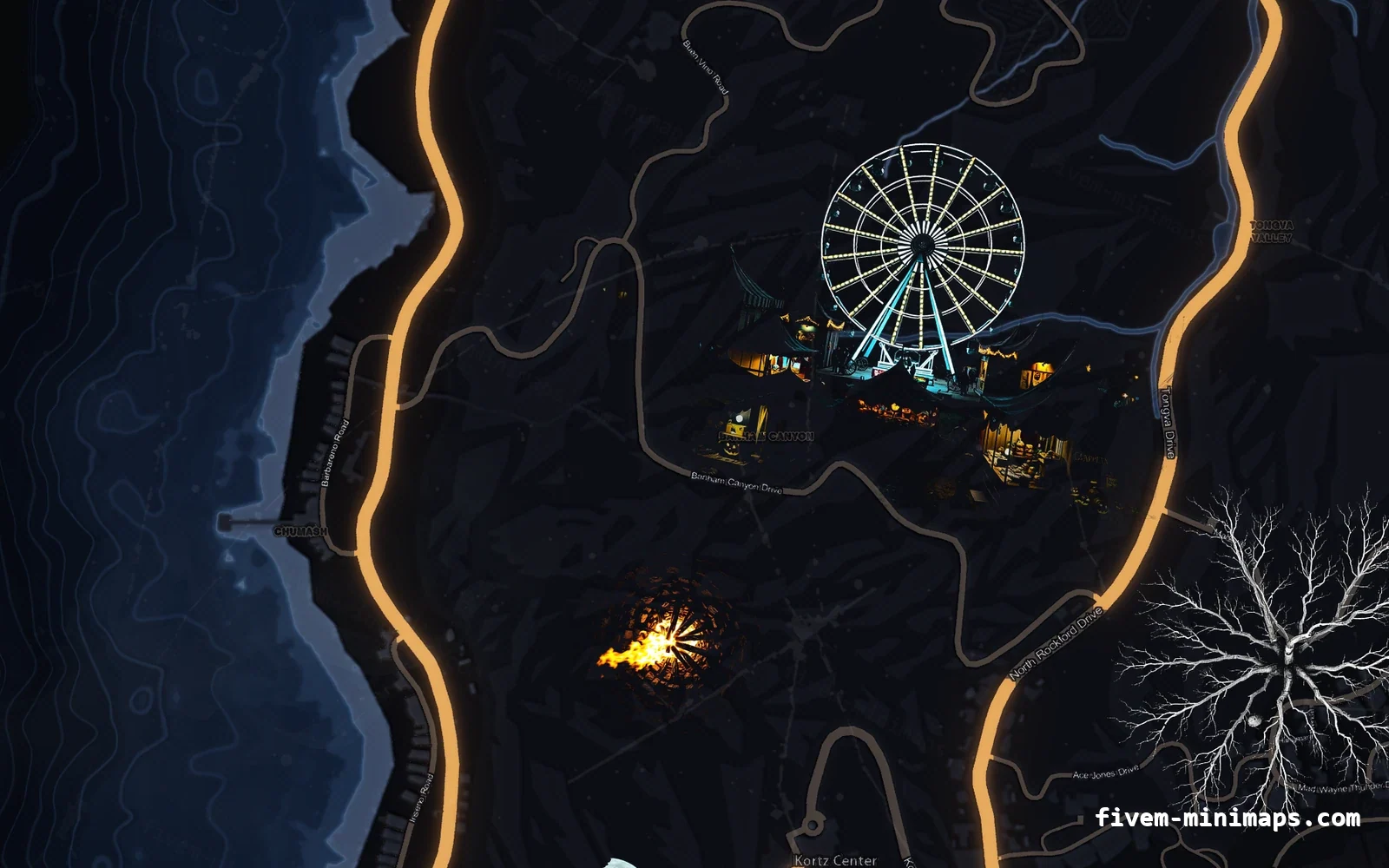 Halloween Blue Halloween minimap for FiveM, the west coast