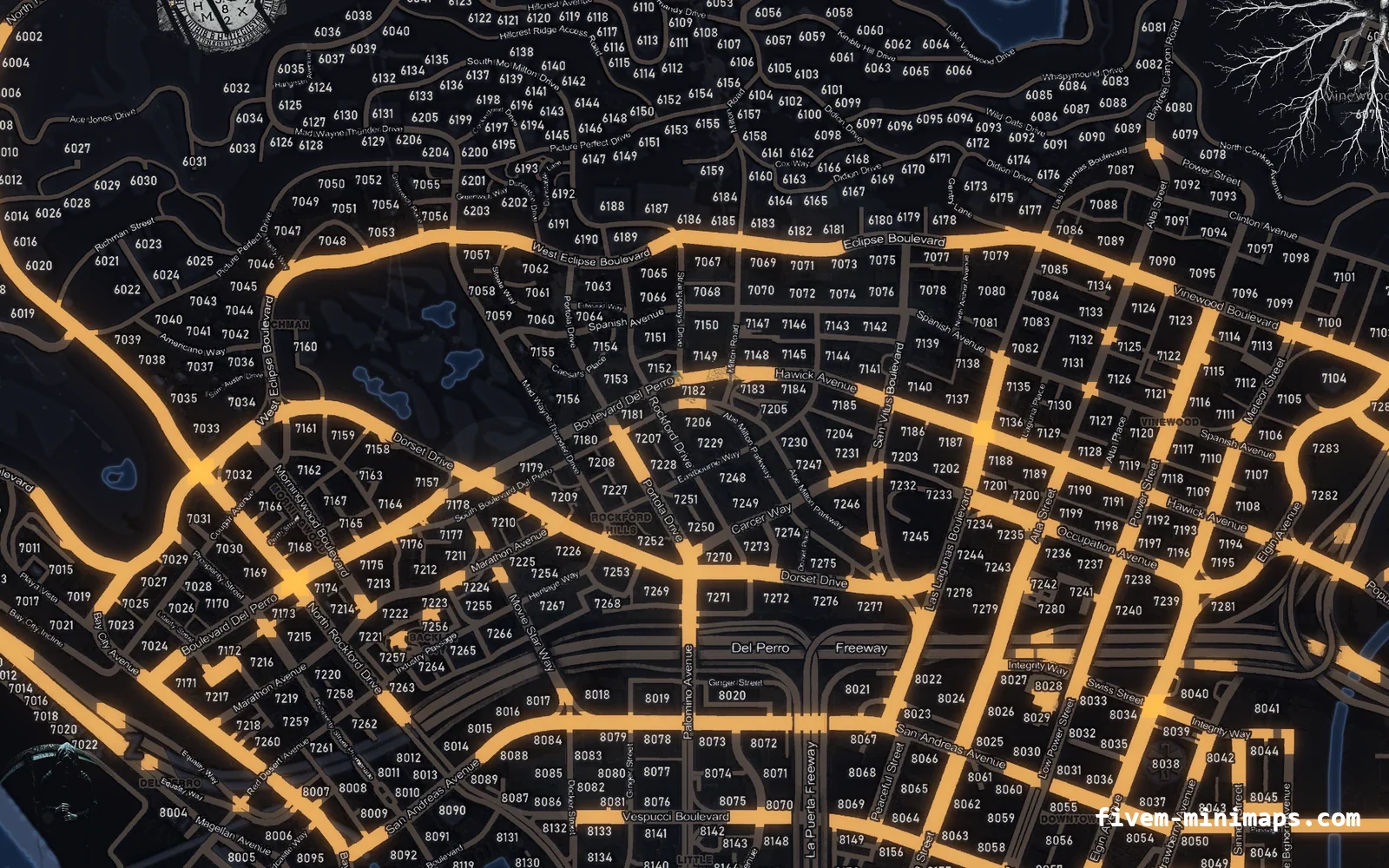 Halloween Blue Halloween minimap for FiveM, los santos