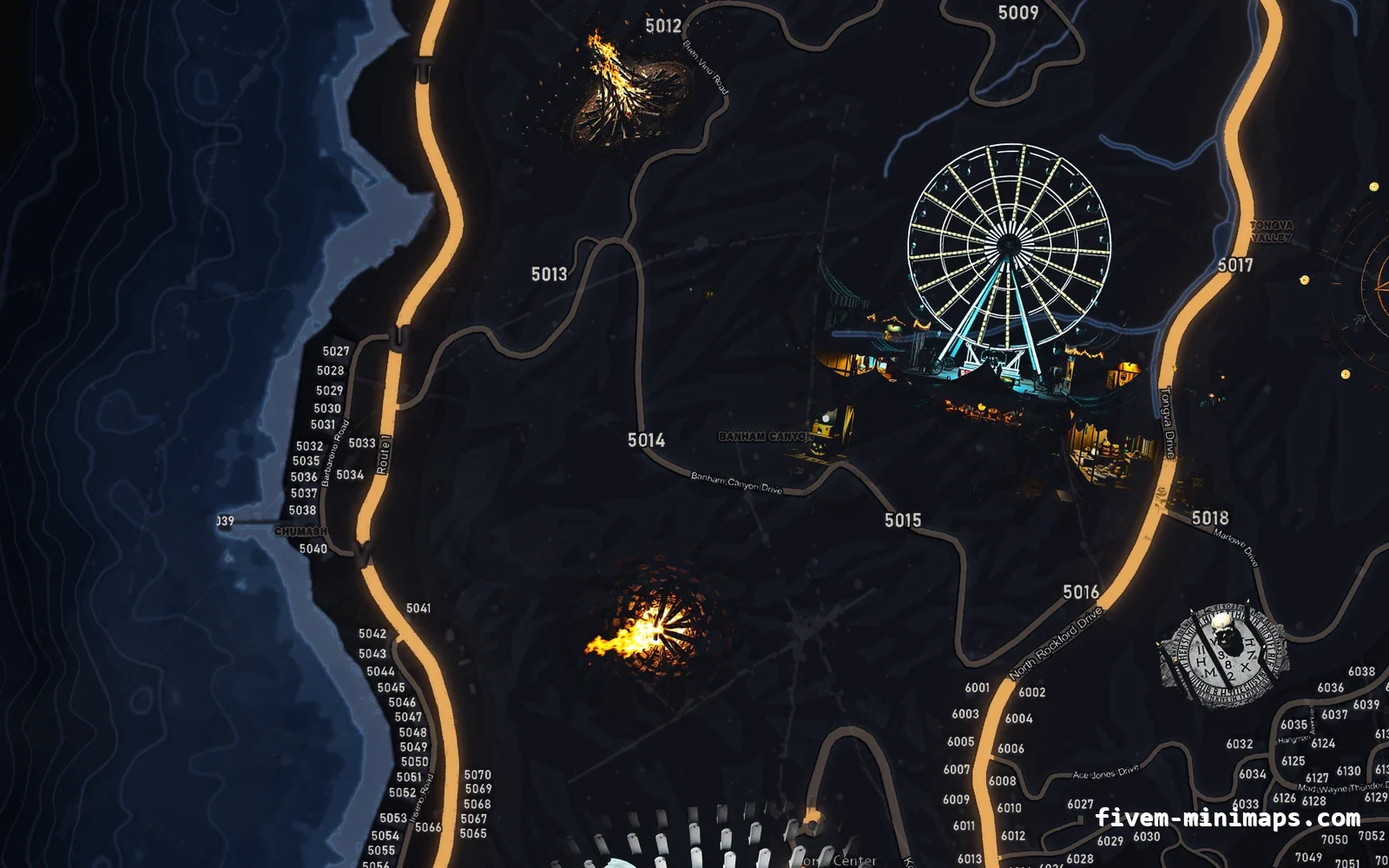 Halloween Blue Halloween minimap for FiveM, the west coast