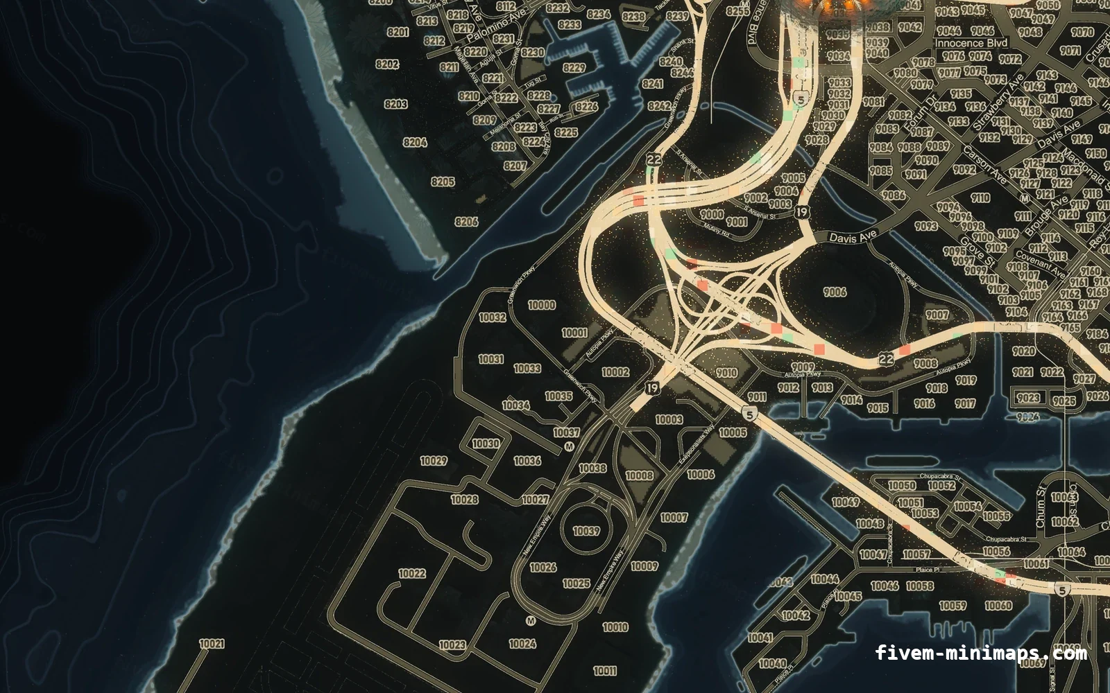 Christmas Gray Christmas minimap for FiveM, the harbour