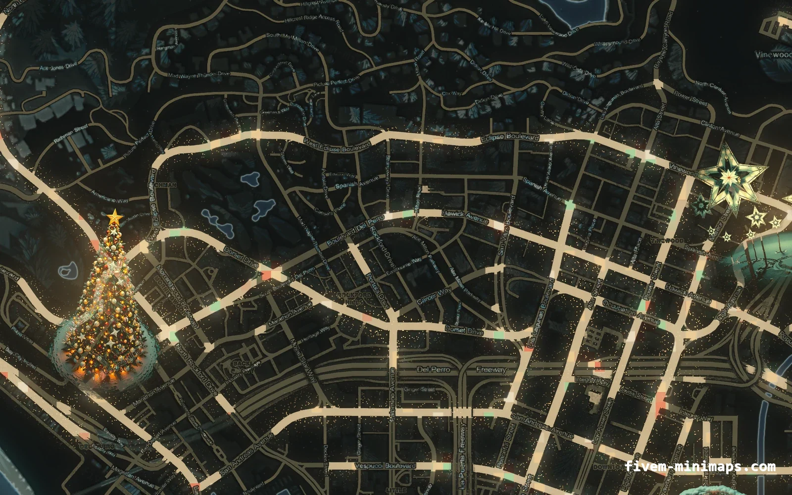 Christmas Gray Christmas minimap for FiveM, los santos