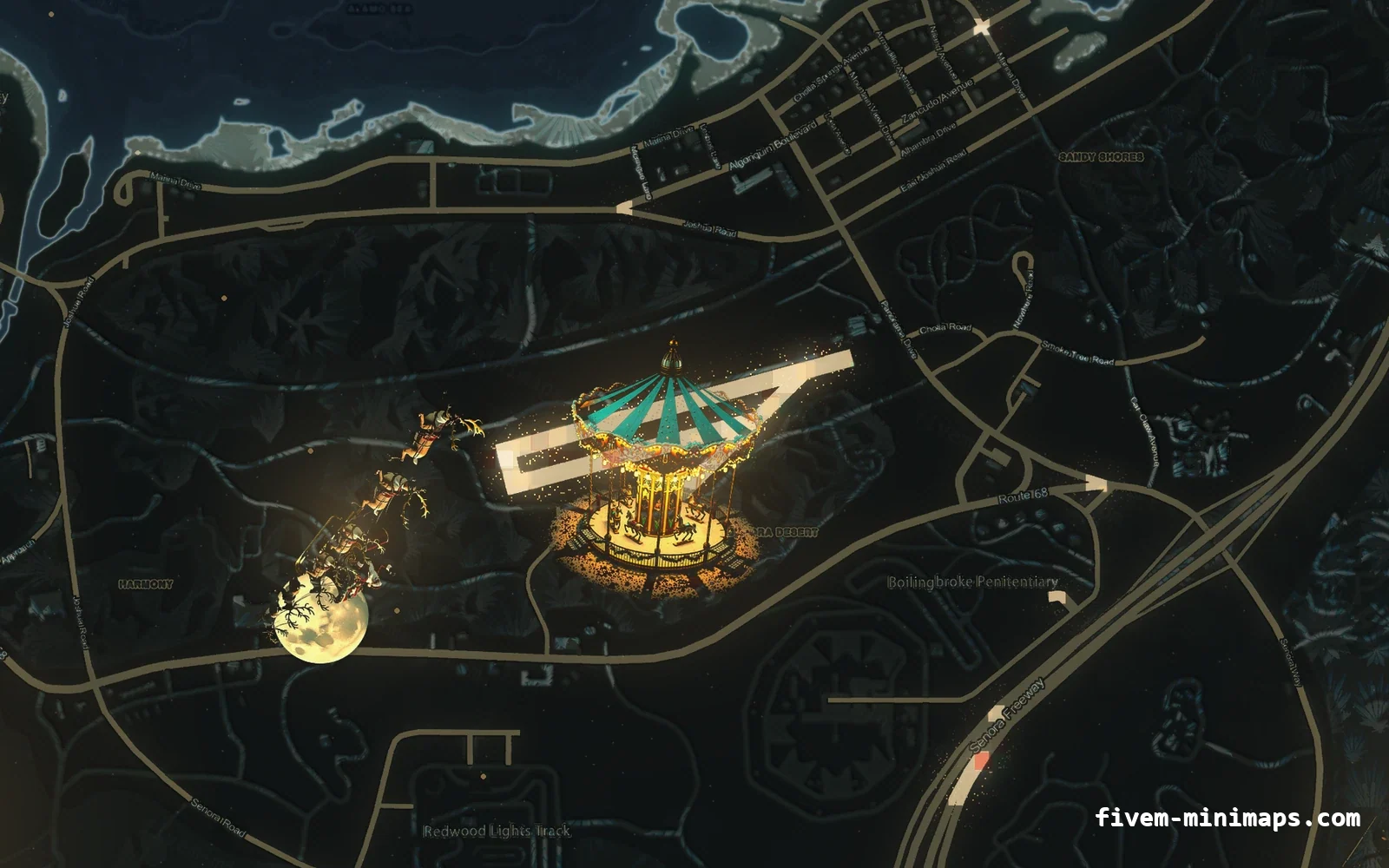 Christmas Gray Christmas minimap for FiveM, sandy shores
