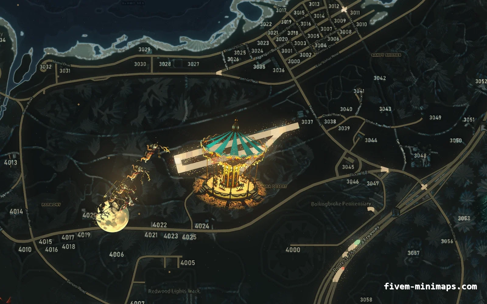 Christmas Gray Christmas minimap for FiveM, sandy shores