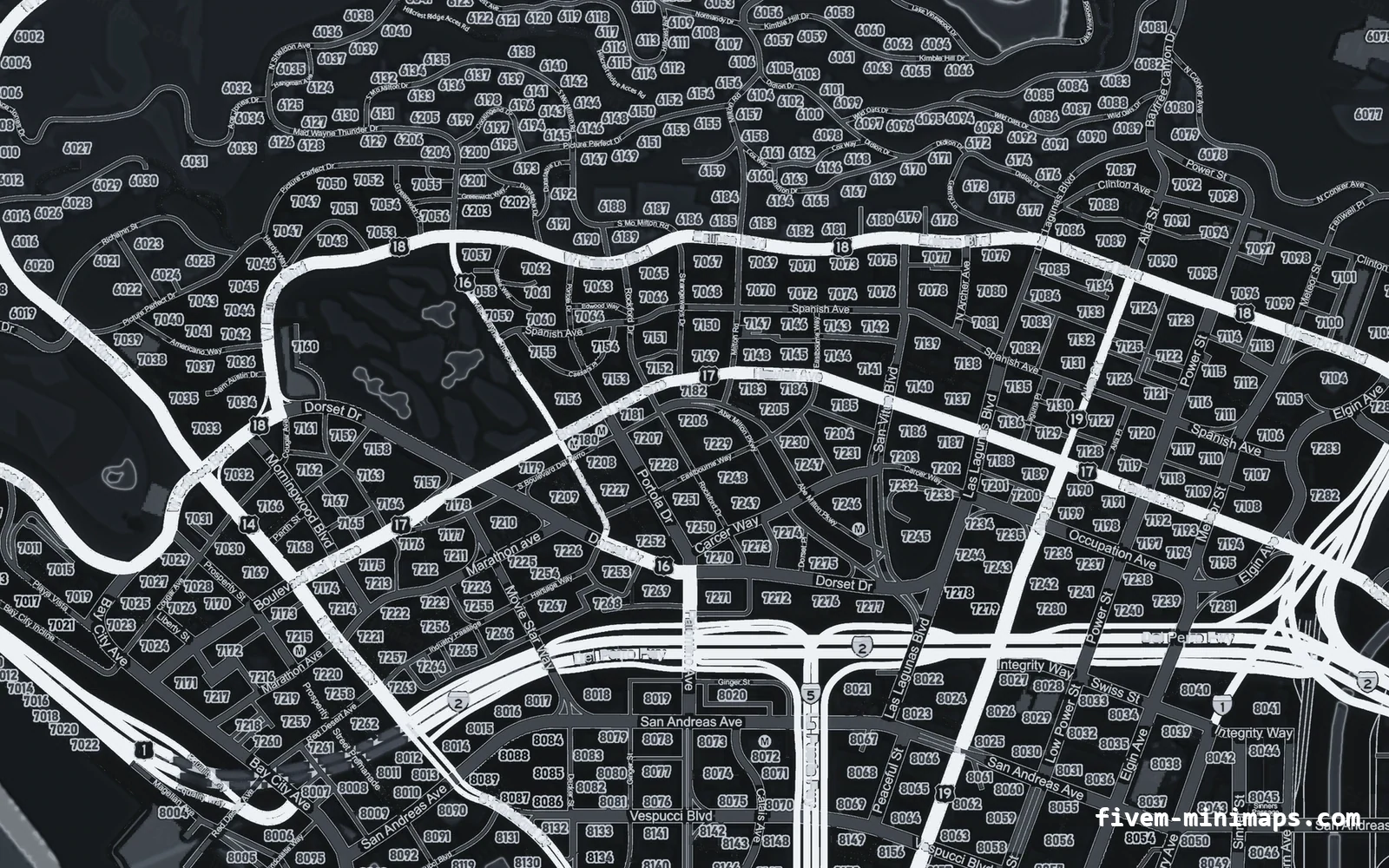 Gray minimap on the google style base map