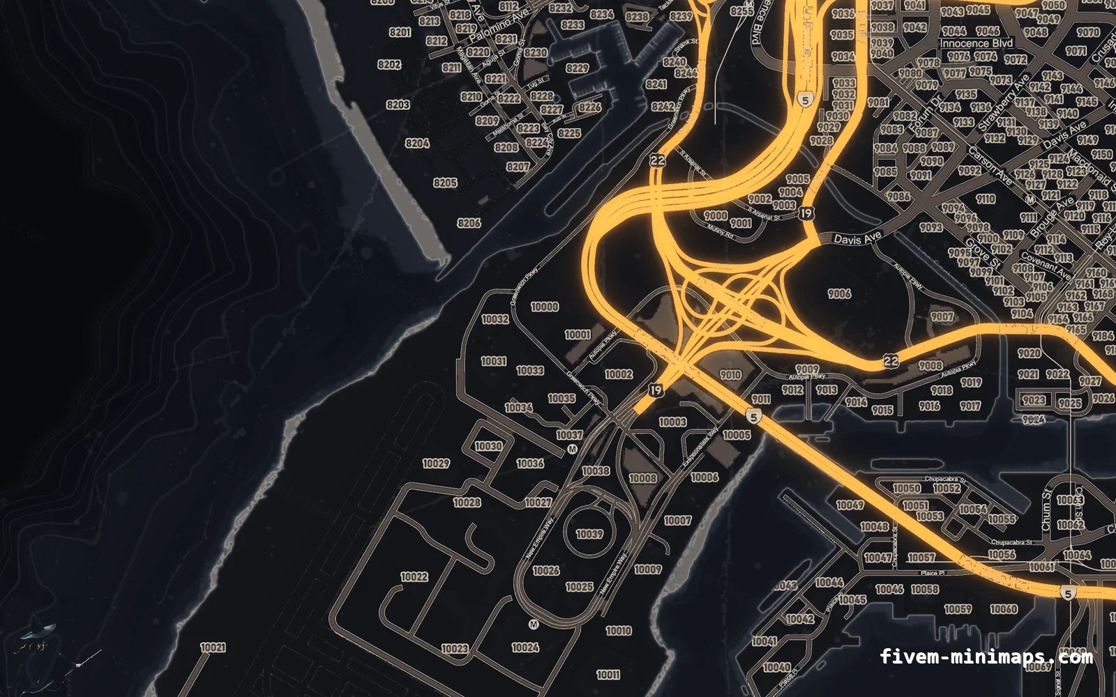 Halloween Gray Halloween minimap for FiveM, the harbour
