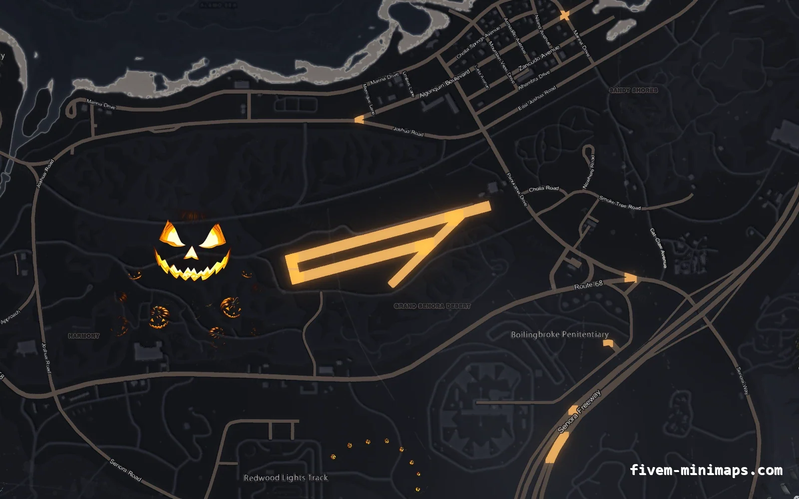 Halloween Gray Halloween minimap for FiveM, sandy shores