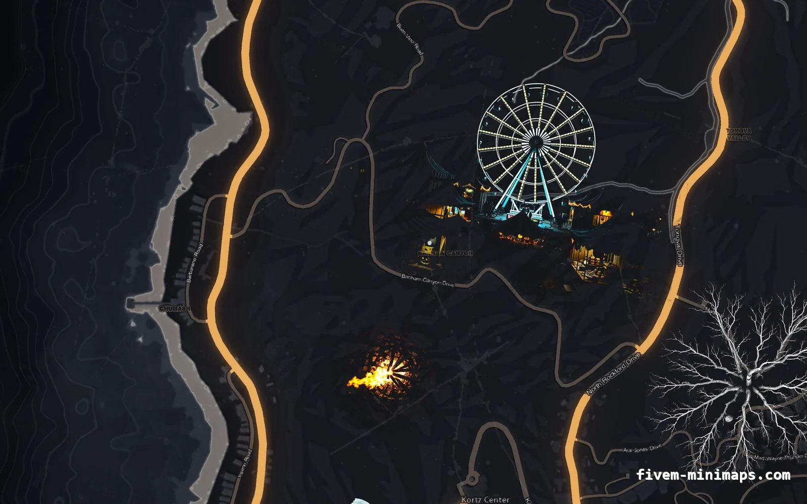 Halloween Gray Halloween minimap for FiveM, the west coast