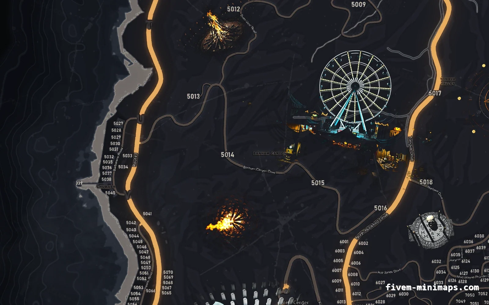 Halloween Gray Halloween minimap for FiveM, the west coast