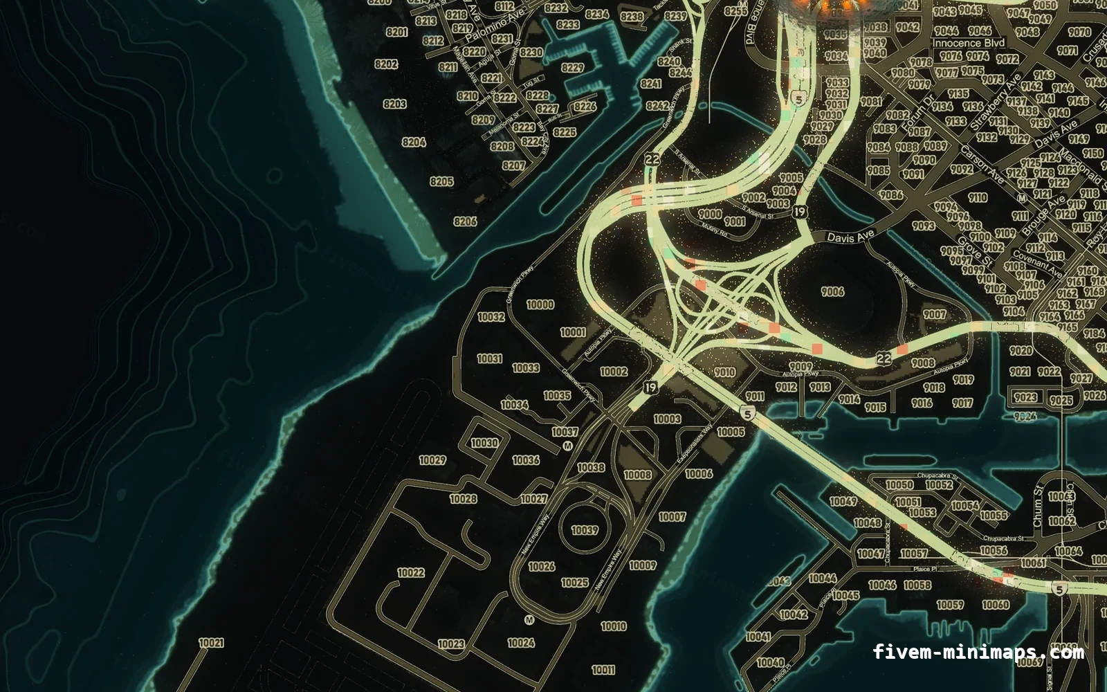 Christmas Green Christmas minimap for FiveM, the harbour