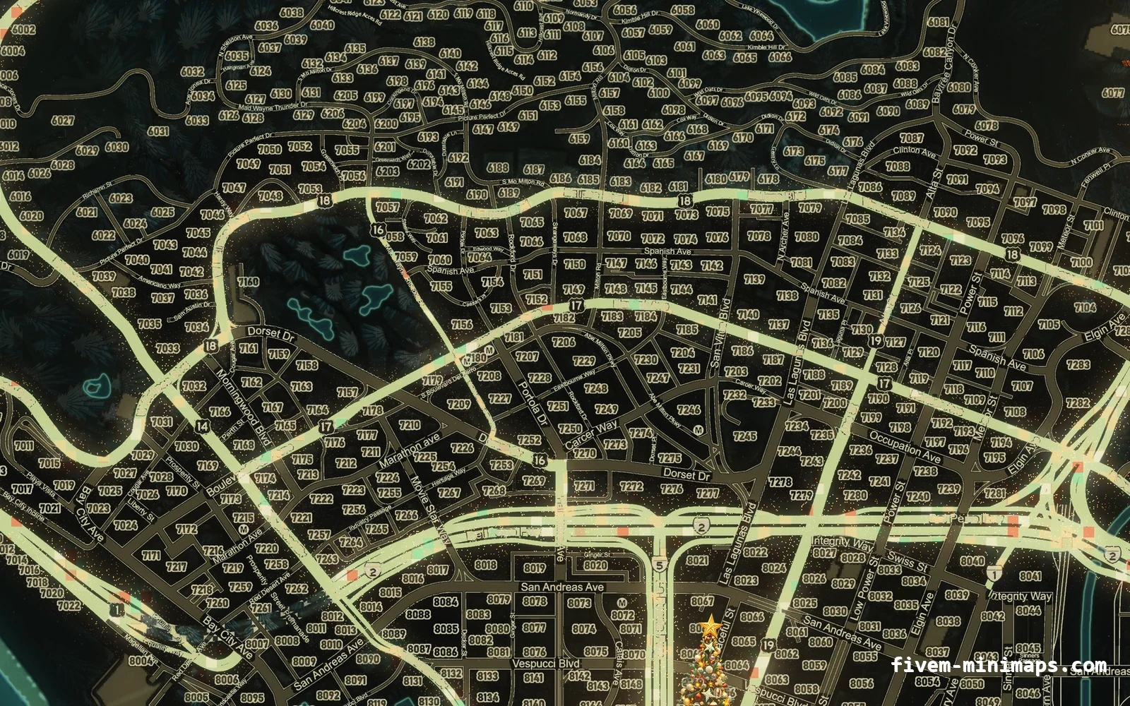 Christmas Green Christmas minimap for FiveM, los santos