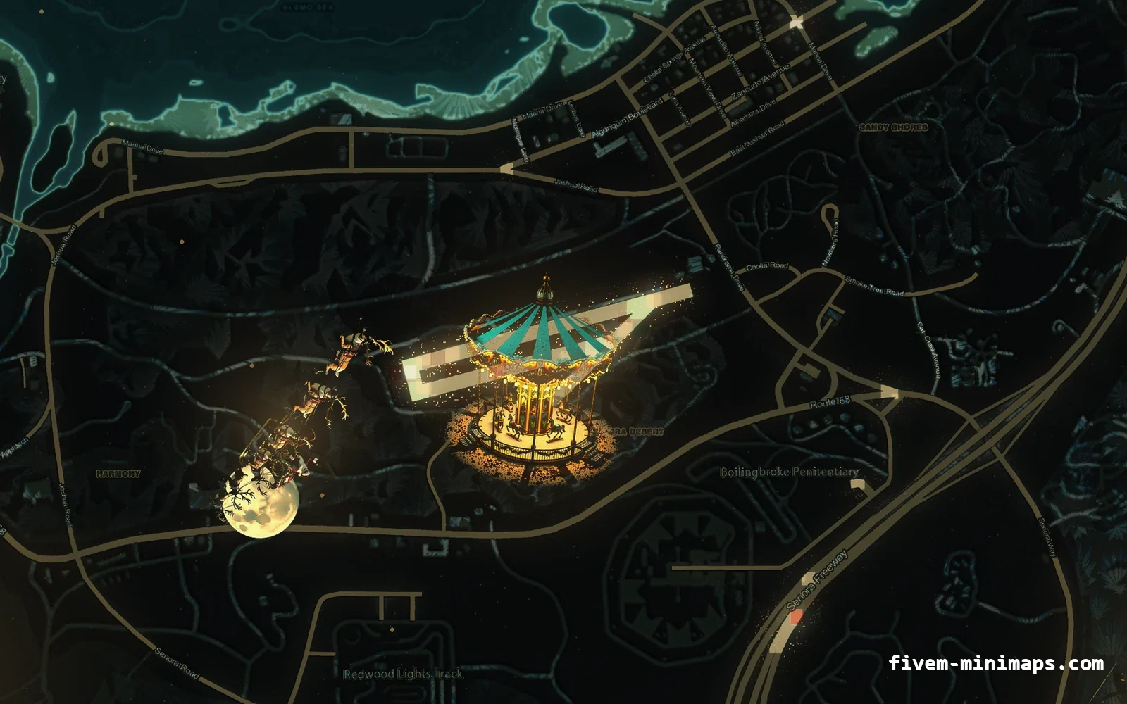 Christmas Green Christmas minimap for FiveM, sandy shores