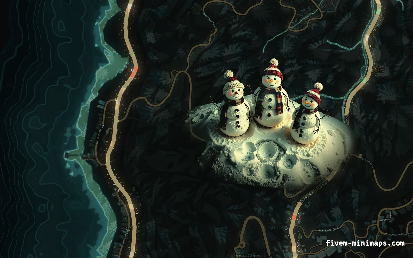 Christmas Green Christmas minimap for FiveM, the west coast