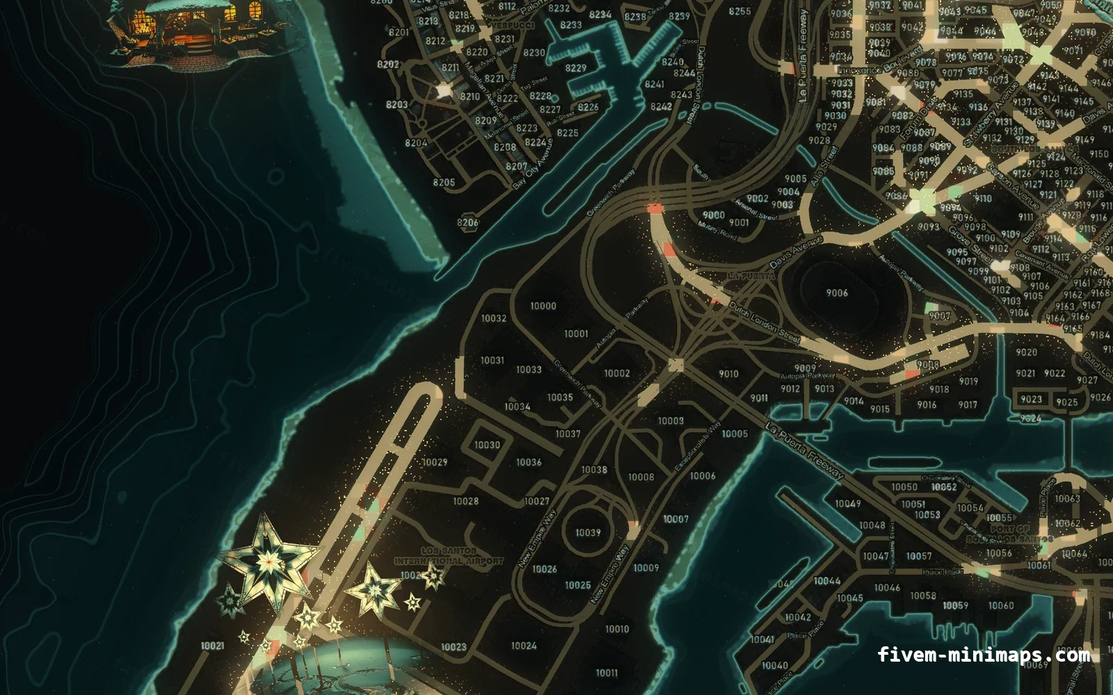 Christmas Green Christmas minimap for FiveM, the harbour