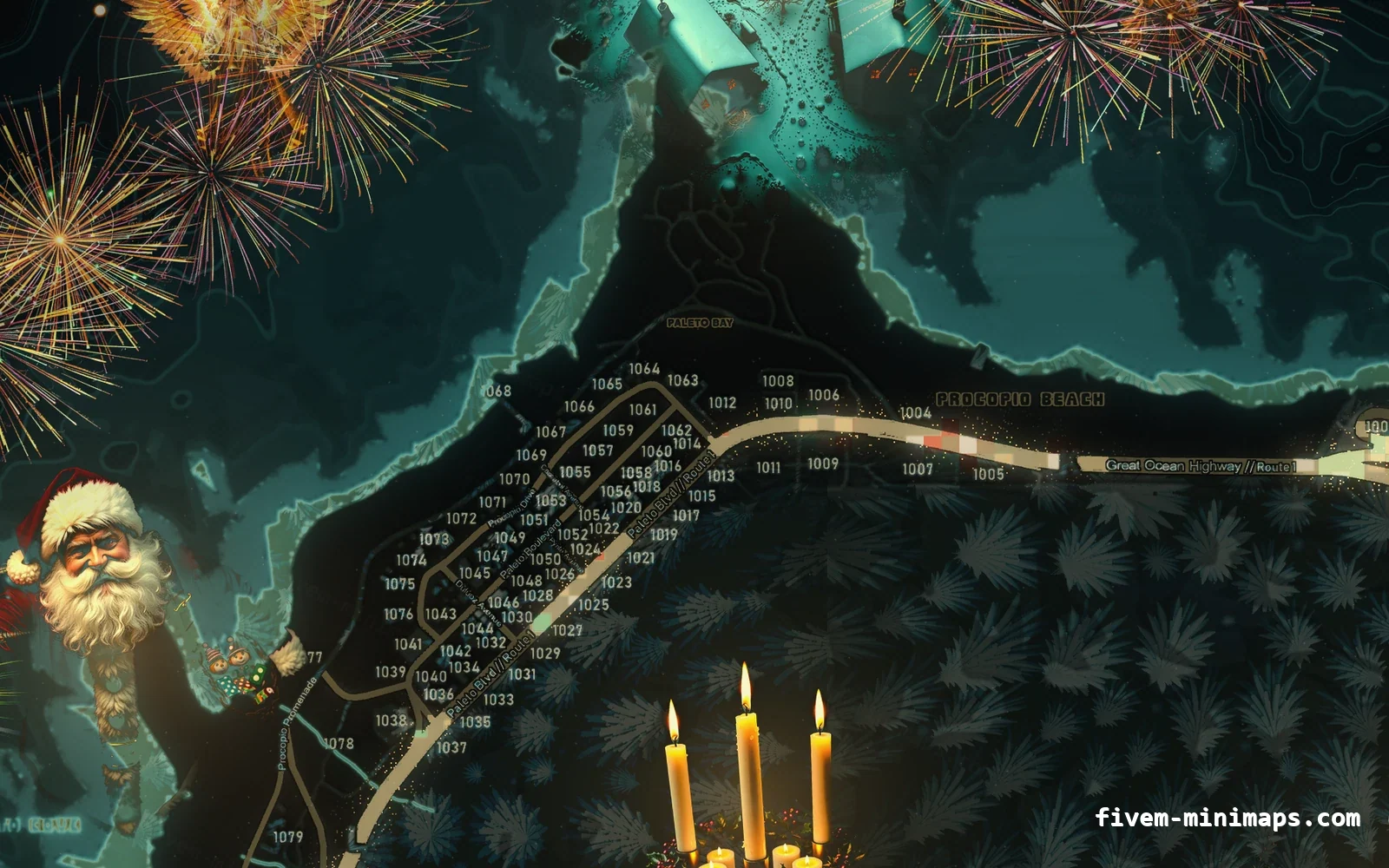Christmas Green Christmas minimap for FiveM, paleto bay