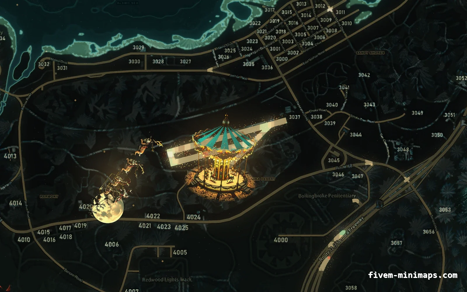 Christmas Green Christmas minimap for FiveM, sandy shores