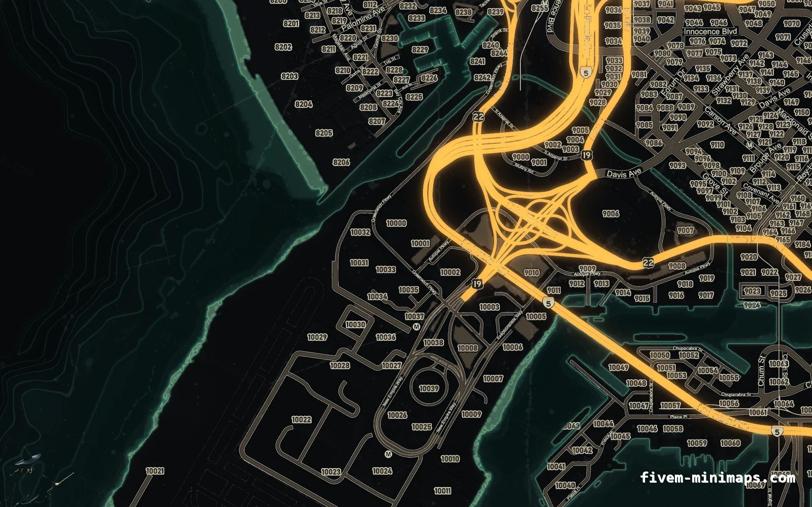 Halloween Green Halloween minimap for FiveM, the harbour