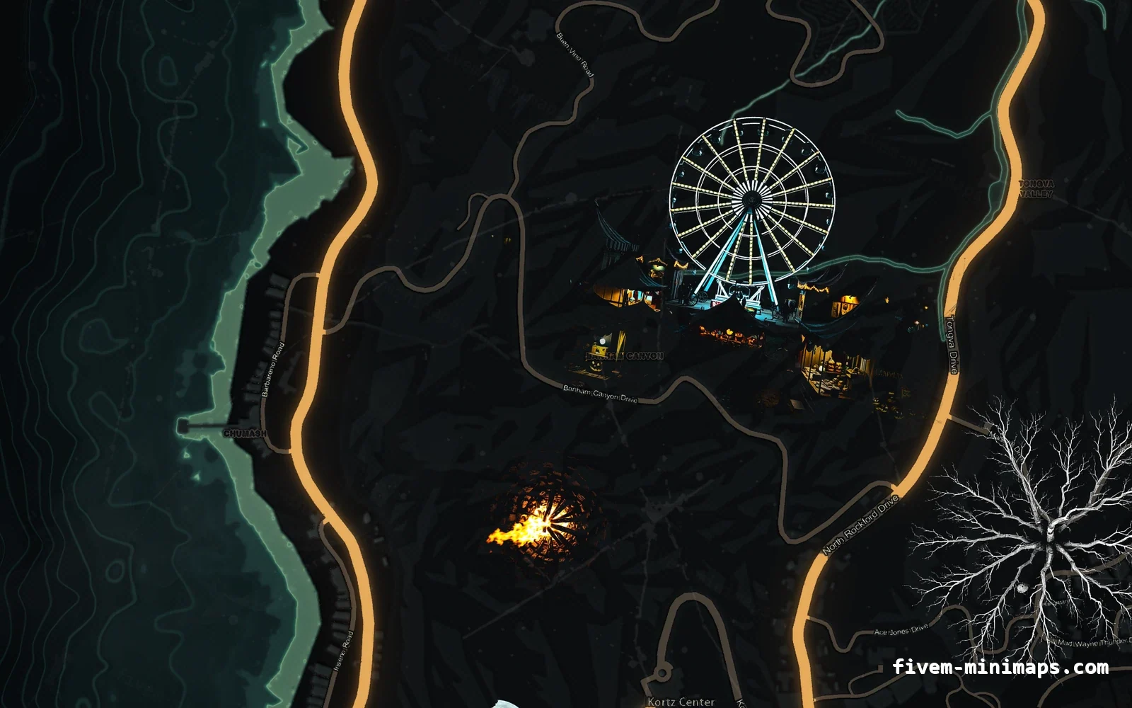 Halloween Green Halloween minimap — The west coast Halloween Green Halloween minimap for FiveM, the west coast
