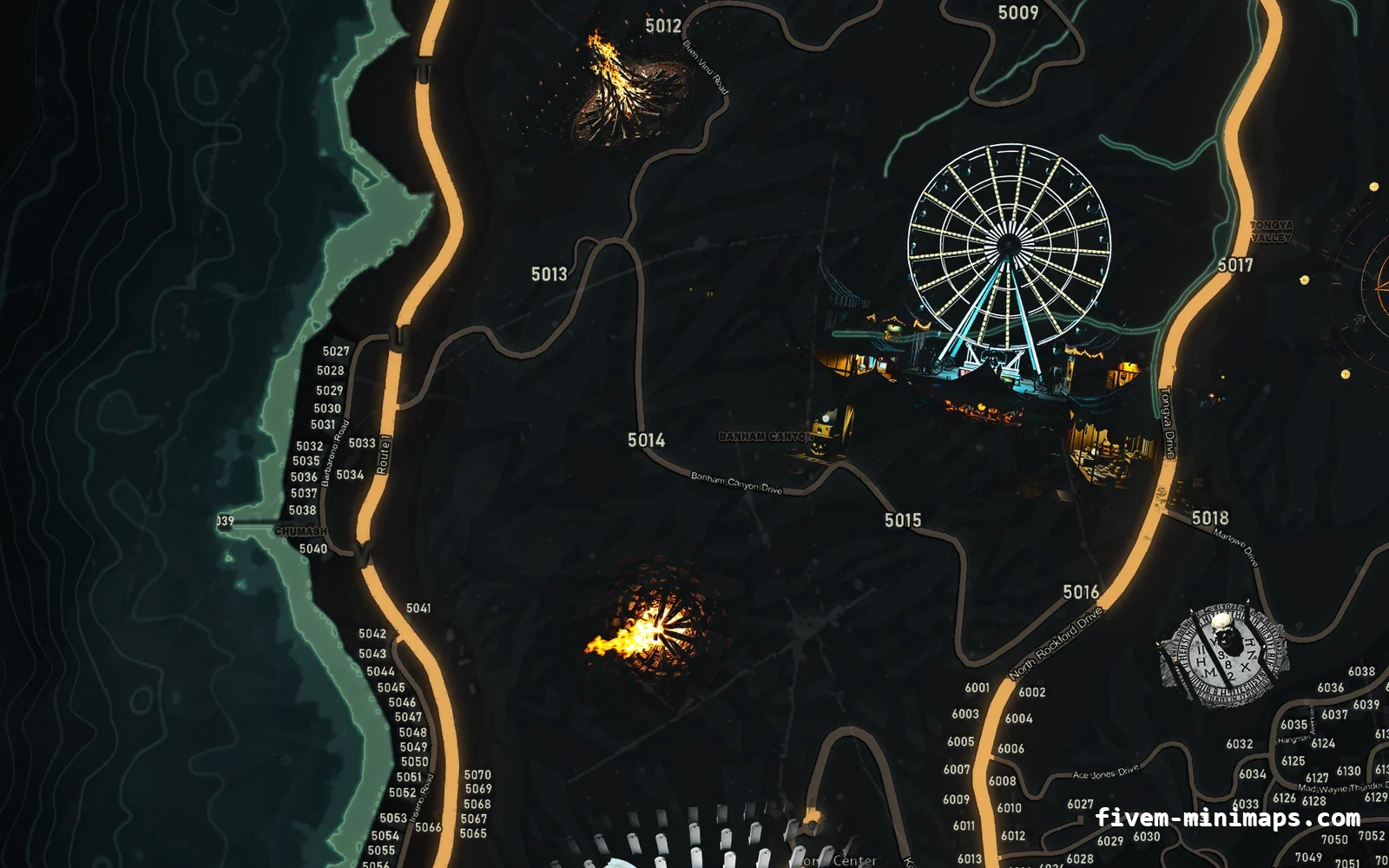 Halloween Green Halloween minimap for FiveM, the west coast