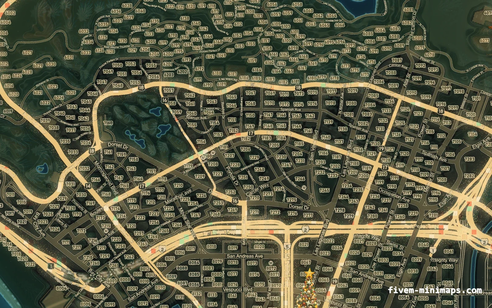 Christmas Mixed dark Christmas minimap for FiveM, los santos