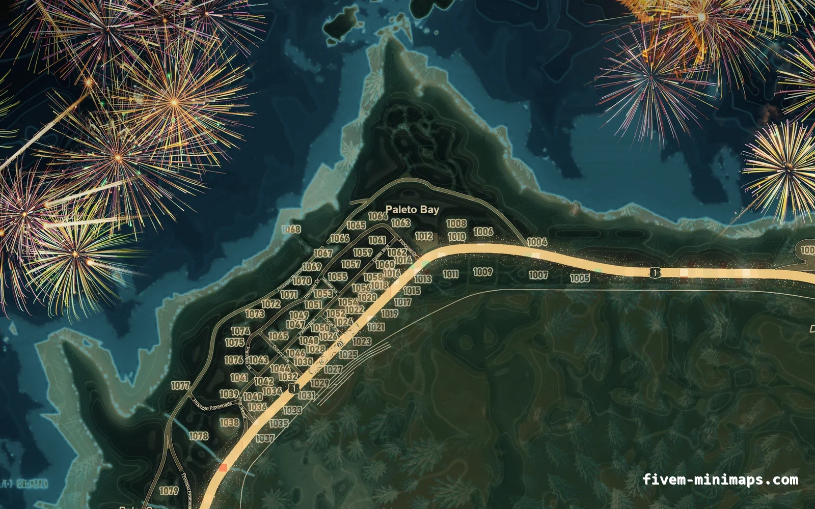 Christmas Mixed dark Christmas minimap for FiveM, paleto bay