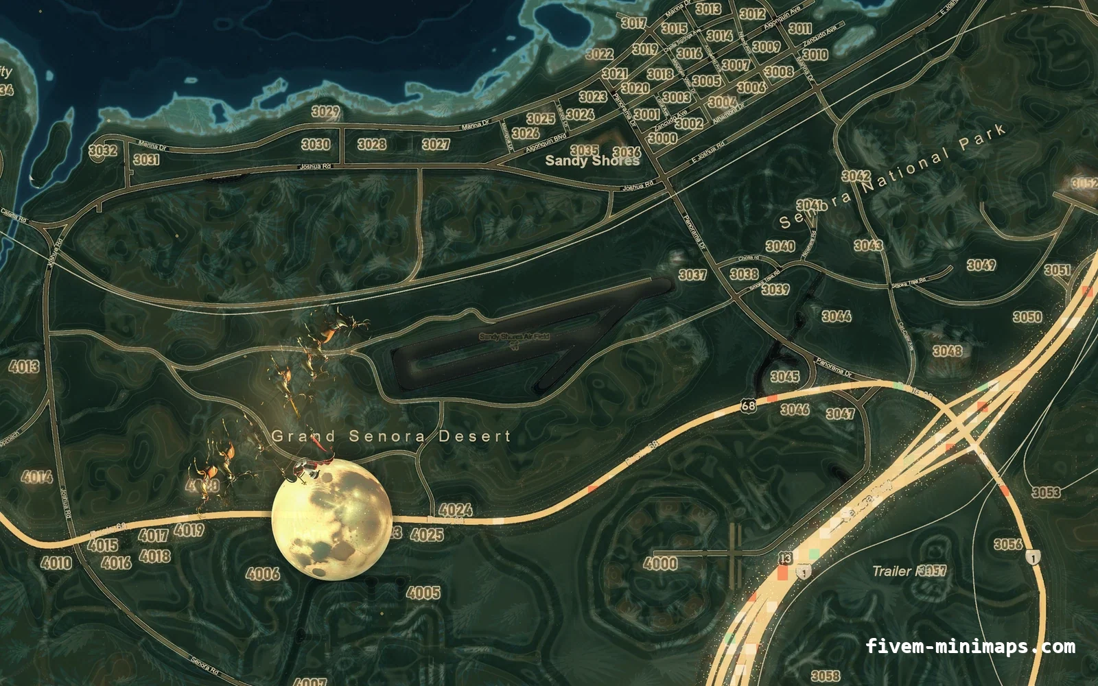 Christmas Mixed dark Christmas minimap for FiveM, sandy shores