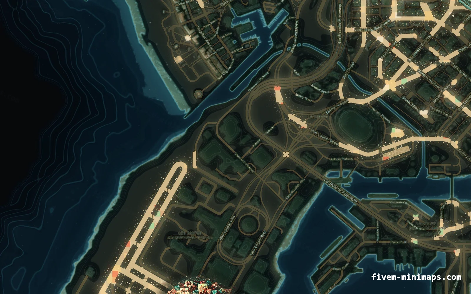Christmas Mixed dark Christmas minimap for FiveM, the harbour