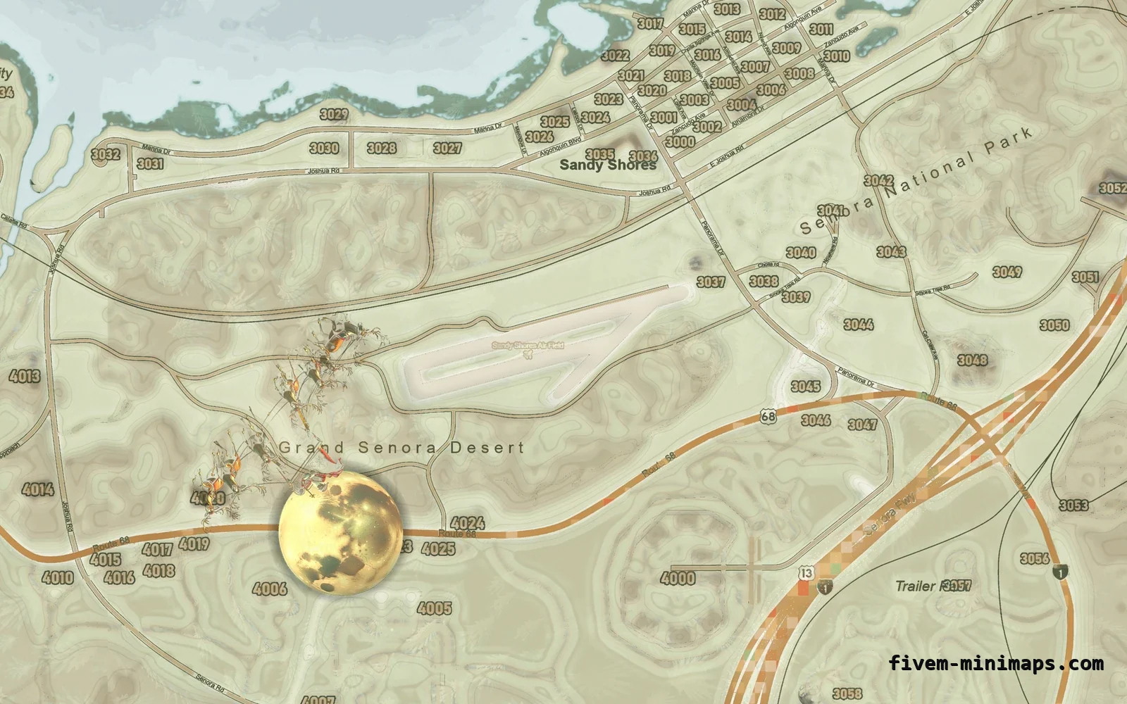 Christmas Mixed light Christmas minimap for FiveM, sandy shores