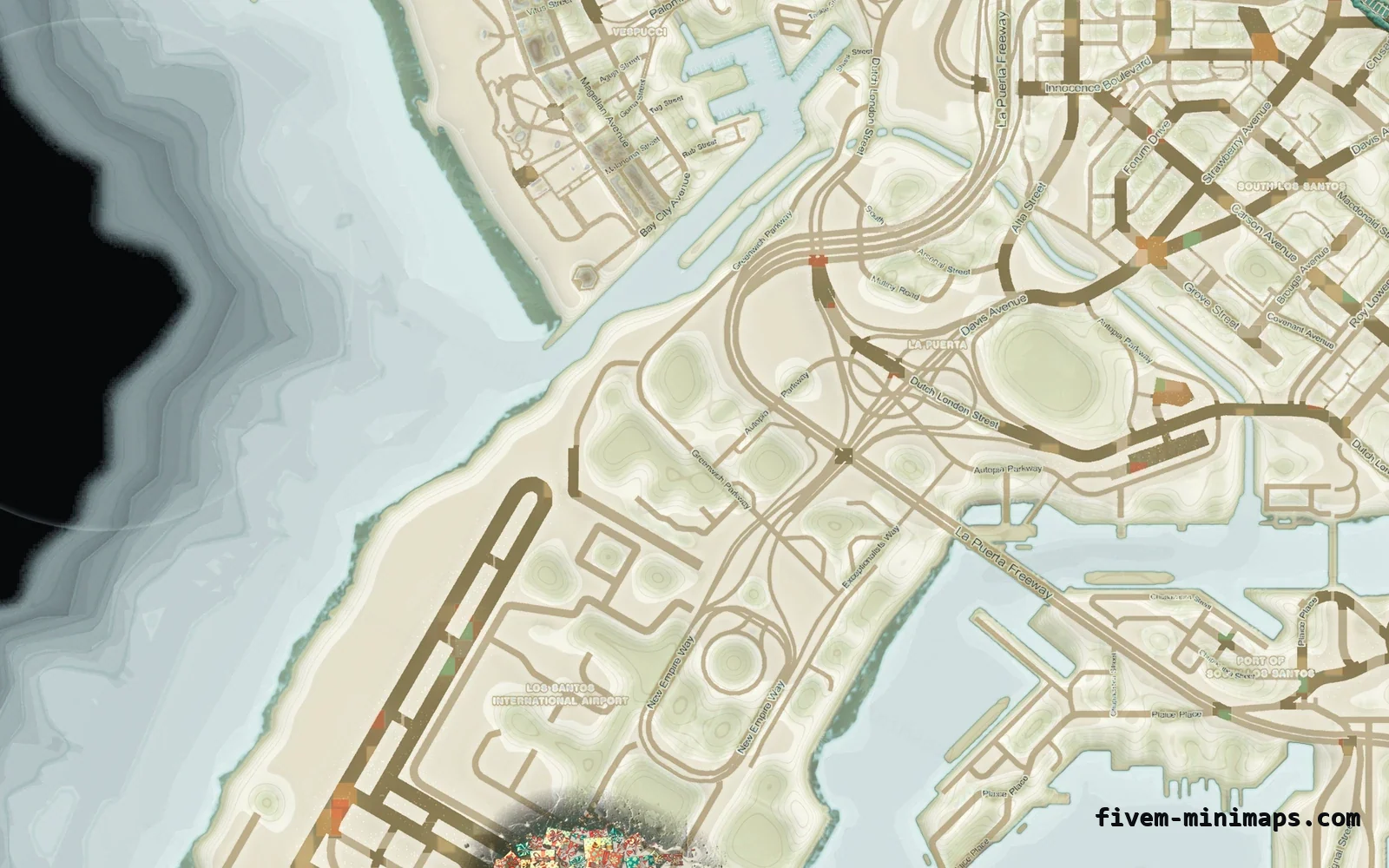 Christmas Mixed light Christmas minimap for FiveM, the harbour