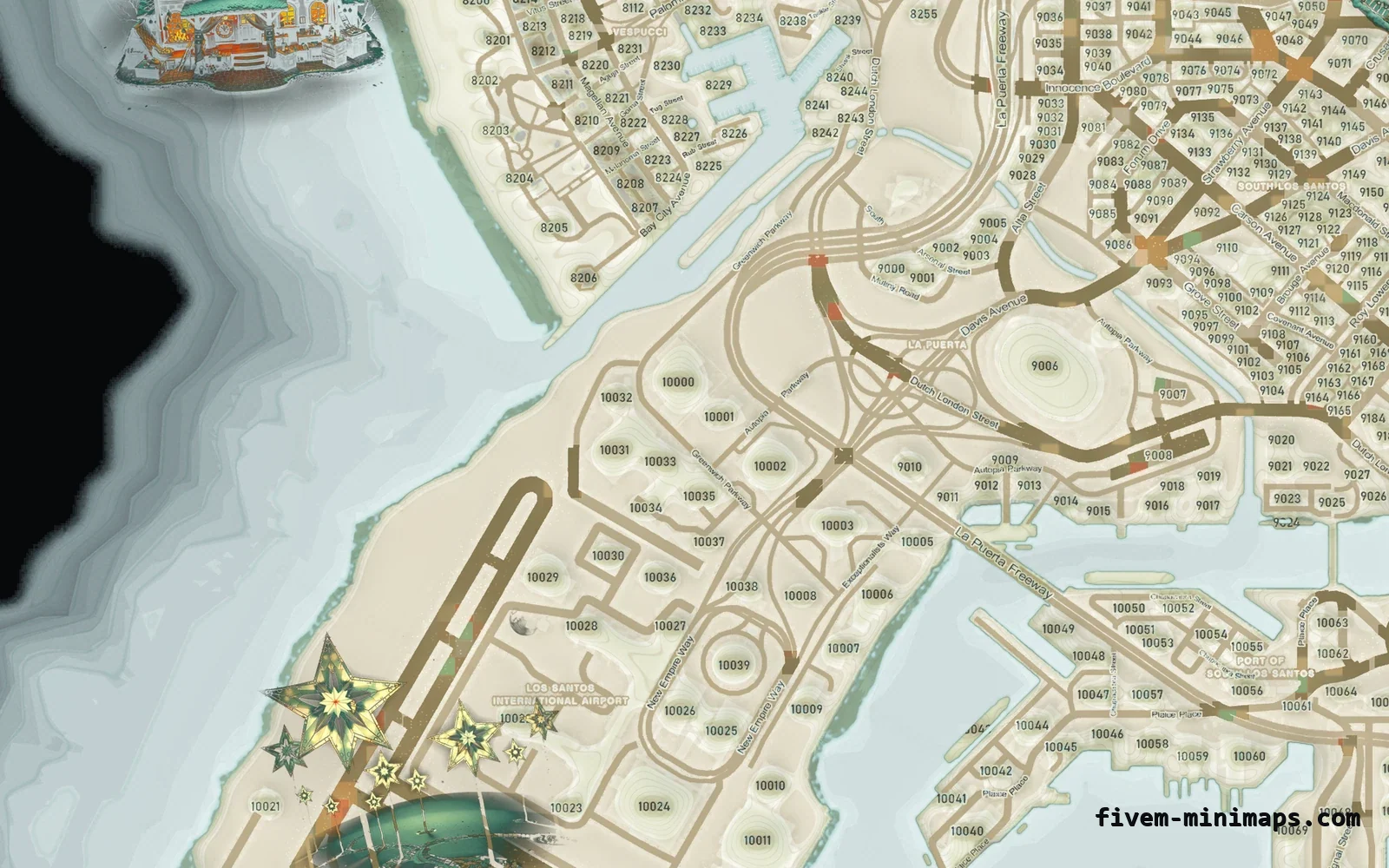 Christmas Mixed light Christmas minimap for FiveM, the harbour
